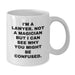 Funny Lawyer Christmas Unique Gifts from Friends to Lawyer with White Coffee Mug - I'm A Lawyer. Not A Magician - Additional