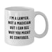 Funny Lawyer Gifts for Lawyer, White Coffee Mug with 'I'm A Lawyer. Not A Magician But I Can See Why You Might Be Confused.' Quote, Christmas Unique Gifts from Family for Lawyer - Additional