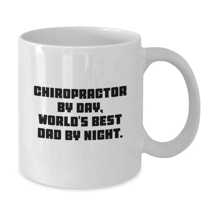 Funny Quote Chiropractor Gifts from Dad for Christmas Unique White Coffee Mugs for Chiropractor Men - Additional