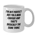 Funny Mail Carrier Gifts from Friends to Mail Carrier after Graduation, White Coffee Mug, 'I'm Not Perfect But I'm A Mail Carrier And That's Basically The Same Thing' - Additional