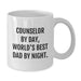 Counselor Gifts By Day, White Coffee Mug By Night - Funny Birthday Mug for Counselor Friends and Family, Gifts from Mom, Dad, or Coworkers - Additional