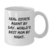 Funny Real Estate Agent Gifts from Mom, White Coffee Mugs for Real Estate Agent, Christmas Unique Gifts for Women, 'Real Estate Agent By Day, World's Best Mom By Night' Quote - Additional