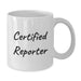 Funny Reporter Gifts from Friends for Men, White Coffee Mug with Inspirational Quote, Graduation Unique Gifts - Additional