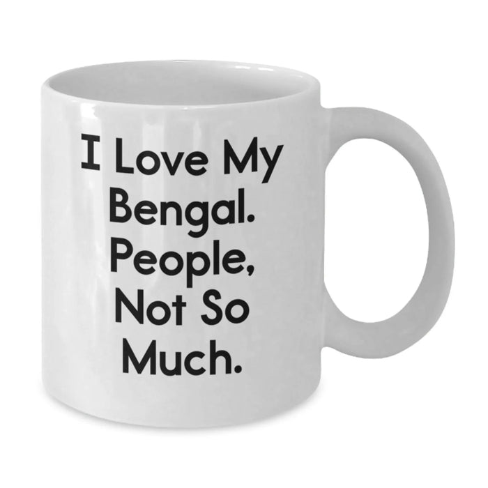 Funny Bengal Cat Gifts for Friends, Unique White Coffee Mugs for Bengal Cat Lovers, Christmas Unique Gifts from Men to Women - Additional