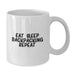 Funny Backpacking Mug Gifts from Men to Friends on Valentine's - Eat. Sleep. 'Backpacking' Repeat. White Coffee Mug - Additional