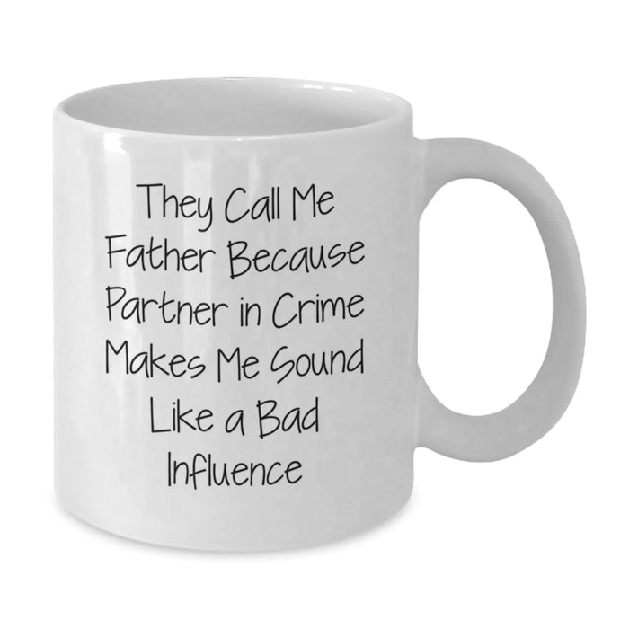 Funny Father White Coffee Mug Gifts from Family for Him, Perfect for Christmas Unique Presents Men - Additional