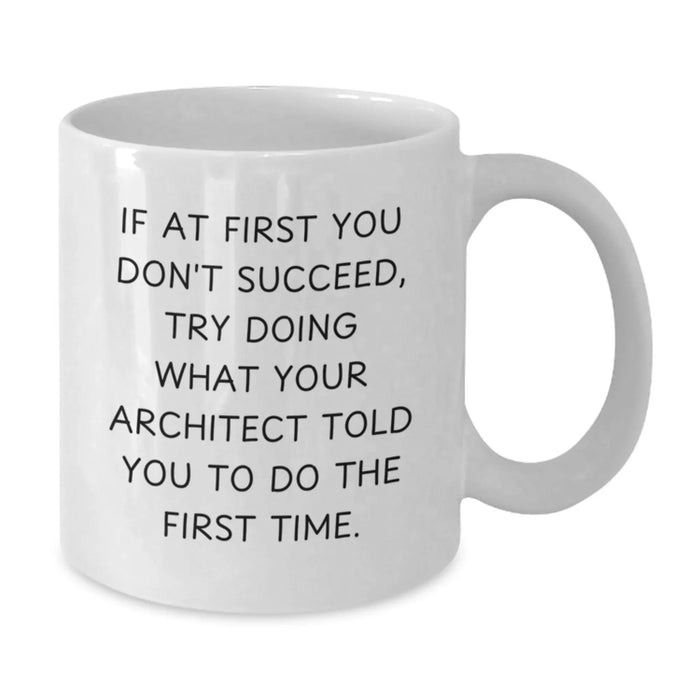 Funny Architect Quotes, White Coffee Mug, Gifts from Friends to Architect for Birthday - Additional