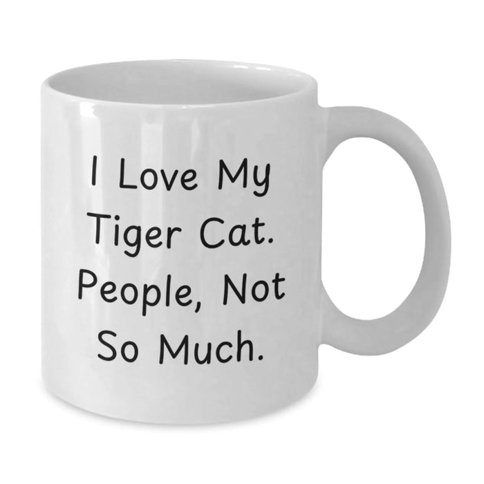 Funny Tiger Cat White Coffee Mug Gifts for Men from Friends - Additional