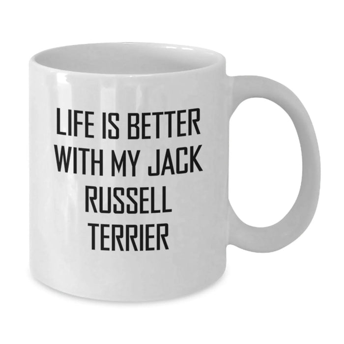 Funny Jack Russell Terrier Dog White Coffee Mug Gifts from Friends and Family for Jack Russell Terrier Dog Owners Birthday Unique Gifts - Additional