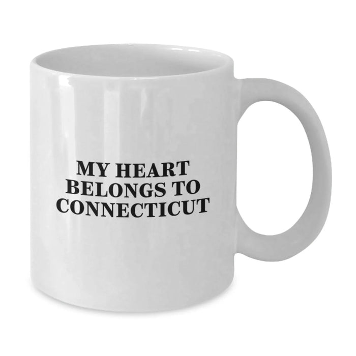 Funny 'My Heart Belongs To Connecticut' Gifts for Connecticut Men from Friends - Additional