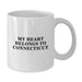 Funny 'My Heart Belongs To Connecticut' Gifts for Connecticut Men from Friends - Additional