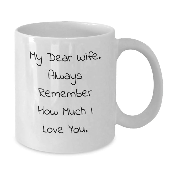 Funny Wife White Coffee Mug Gift from Husband, Christmas Unique Gifts, Always Remember How Much I Love You, White Ceramic Mug - Additional