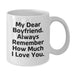 Funny Sweetheart Gifts, Christmas Unique Presents for Him, White Ceramic Coffee Mug - 'My Dear Sweetheart' - Additional