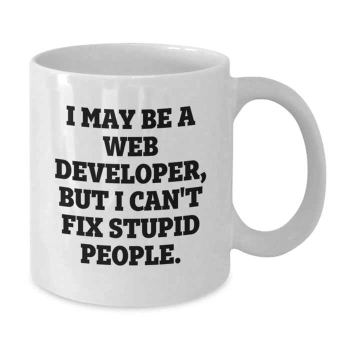 Funny Web Developer White Coffee Mug Gifts from Friends to Web Developer at Christmas - Additional