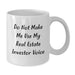 Funny Real Estate Investor Birthday Unique Gifts for Him, Unique White Coffee Mug from Friends, 'Do Not Make Me Use My Real Estate Investor Voice' - Additional