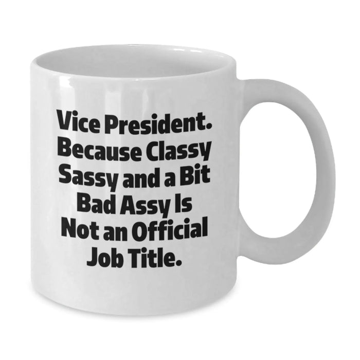 Funny Vice President Quote Gifts from Men to Boss, White Coffee Mug for Vice President, Sarcastic Valentine's Unique Gifts Idea - Additional