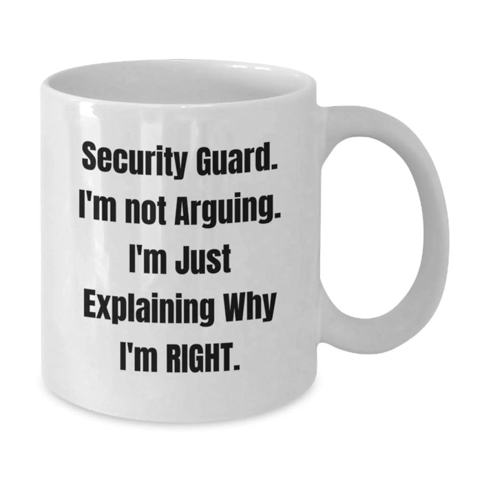 Funny Security Guard White Coffee Mug Gifts from Friends for Men, Unique Christmas Unique Gift - Additional