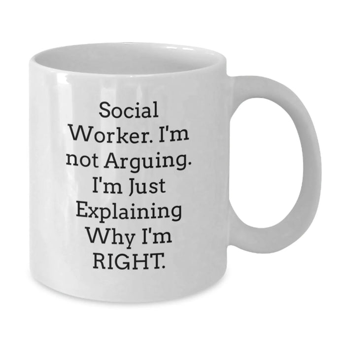Funny Social Worker Gifts from Friends for Valentine's Unique White Coffee Mug - Additional