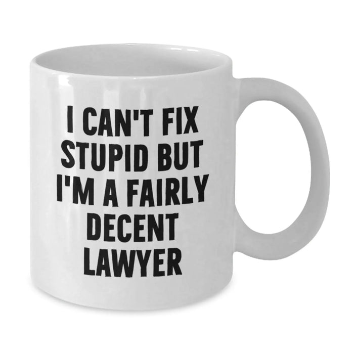 Funny Lawyer Gifts for Men Birthday Unique White Coffee Mugs Gifts from Friends to Lawyer - Additional