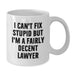 Funny Lawyer Gifts for Men Birthday Unique White Coffee Mugs Gifts from Friends to Lawyer - Additional
