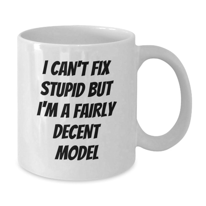 Funny Model White Coffee Mug Gifts from Friends for Valentine's Unique Model Lover - Additional