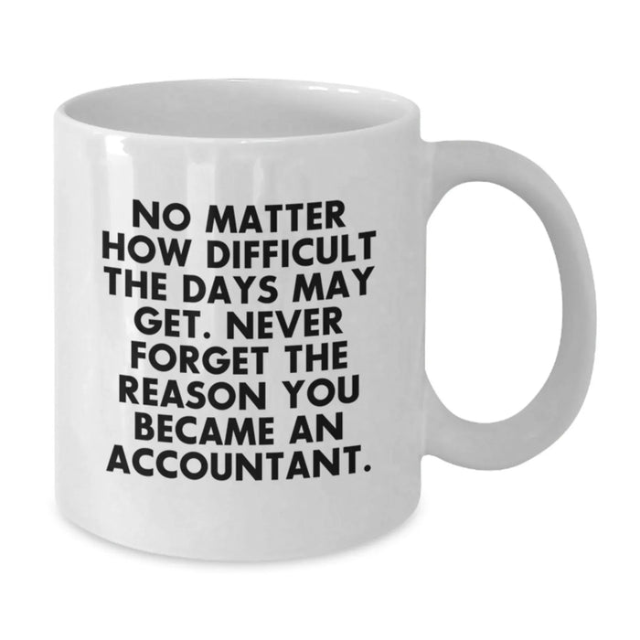 Funny Accountant White Coffee Mug Gifts from Coworkers to Accountant, Inspirational Quote for Christmas Unique Presents - Additional
