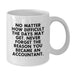 Funny Accountant White Coffee Mug Gifts from Coworkers to Accountant, Inspirational Quote for Christmas Unique Presents - Additional