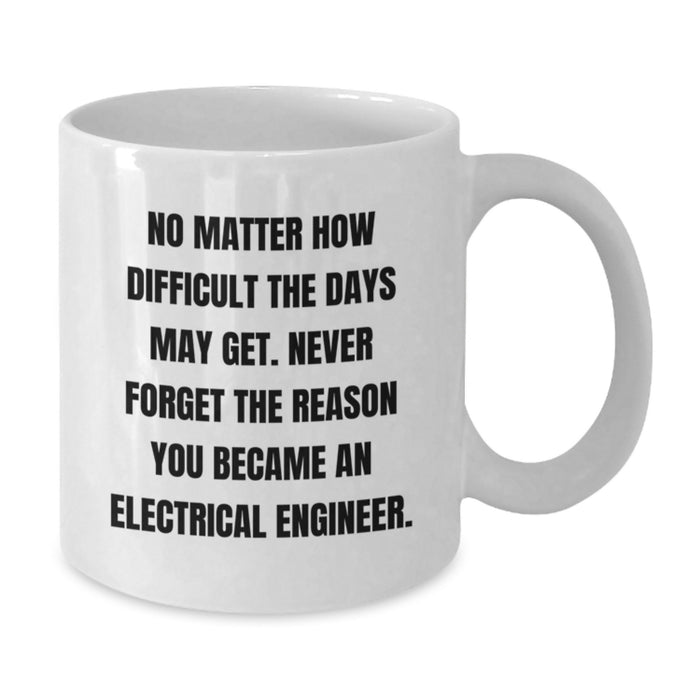 Electrical Engineer Funny White Coffee Mug Gifts from Men, Women, Friends, Coworkers, Family for Valentine's Unique - Additional