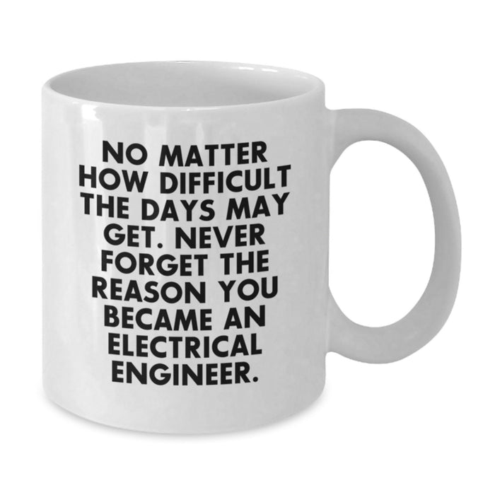 Gifts from Men to Electrical Engineer Friends on Valentine's - White Coffee Mug with Inspirational Quote - Additional