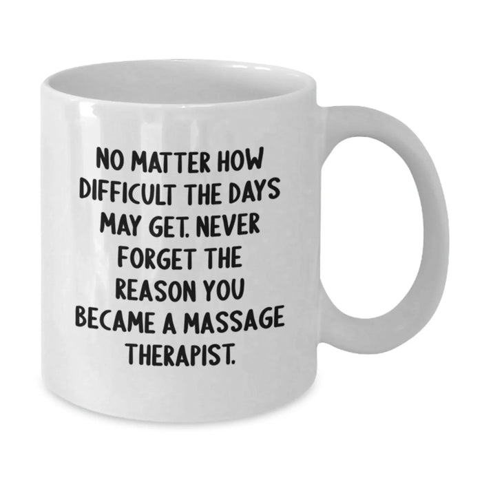 Funny Massage Therapist Gifts for Her, White Coffee Mug, Unique Mother's Day Unique Gifts from Friends, Family - Additional