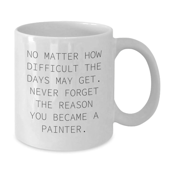 Funny Painter Gifts for Mom - White Coffee Mug 'Never Forget The Reason You Became A Painter' - Ideal Gift from Friends, Family, or Loved Ones for Painter Enthusiasts on Mother's Day - Additional