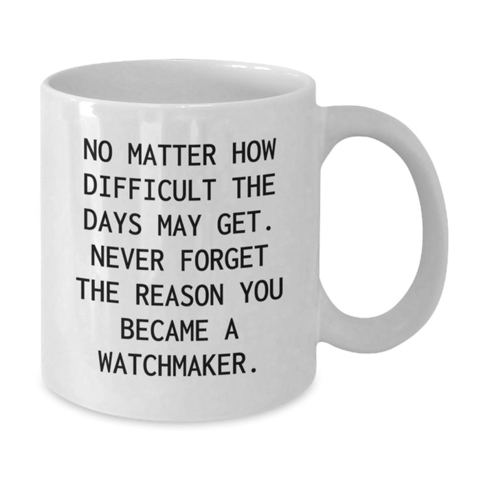 Funny Watchmaker Gifts from Men to Watchmaker Friends, White Coffee Mug, Valentine's Unique Gifts - Additional