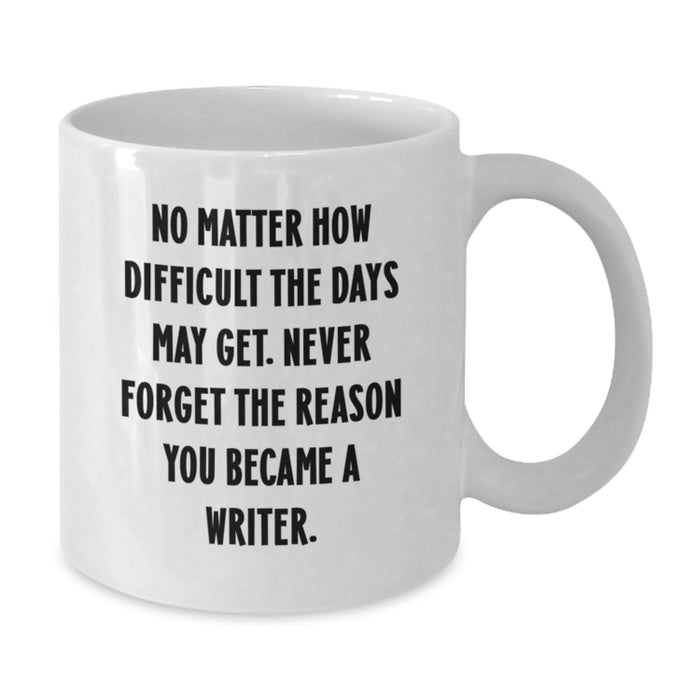 Writer Gifts from Family - Inspirational Quote Mug, Funny White Coffee Mug for Women, Men, Friends, Coworkers - Christmas Unique Gifts - Additional