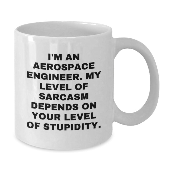 Funny Sarcasm Aerospace Engineer Gifts from Friends and Family for Valentine's Unique White Coffee Mugs - Additional