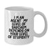 Funny Christmas Unique Gifts from Agent Lovers, Agent White Coffee Mug, I'm An Agent. My Level Of Sarcasm Depends On Your Level Of Stupidity. - Additional