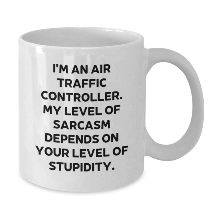 Funny Air Traffic Controller Valentine's Gifts from Men for Air Traffic Controller Friends, Cute White Coffee Mug with Sarcasm Quote - Additional