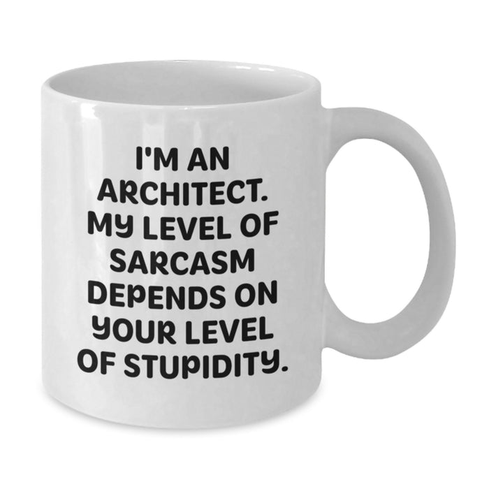 Funny Architect White Coffee Mug, Gifts from Family for Architect Dad, Unique Father's Day Unique Gift - Additional