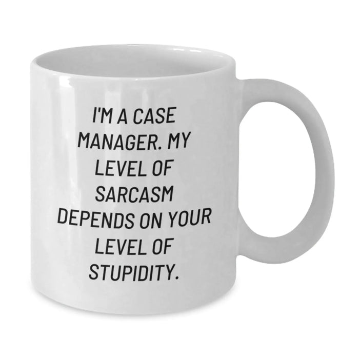 Funny Case Manager Gifts for Valentine's, White Coffee Mugs for Case Manager, I'm A Case Manager Gifts from Friends and Family - Additional