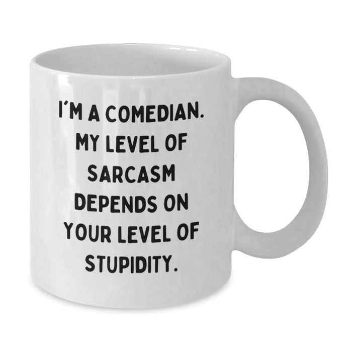 Funny Comedian White Coffee Mug, Gifts from Friends to Comedian, Comedian Lover Christmas Unique Gifts - Additional