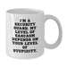 Funny Security Guard White Coffee Mug Gifts from Dad for Security Guard Men, Humorous Security Guard Quote, Father's Day Unique Gifts for Security Guard Family - Additional