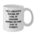 Funny Substitute Teacher Gifts for Her, Sarcasm White Coffee Mug, White Ceramic Mug with 11oz or 15oz Capacity, Gifts from Mom for Mother's Day Unique - Additional