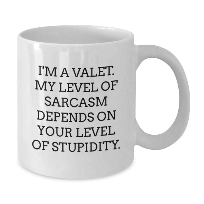 Funny Valet Gifts, Birthday Unique Gift Ideas for Men, I'm A Valet White Coffee Mug, Sarcasm Valet - Additional