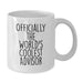 Funny Advisor Gifts, Unique White Coffee Mug for Dad, Officially The World's Coolest Advisor Quote, Gifts from Men to Father's Day Unique Gifts for Advisor - Additional