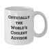 Funny Advisor Gifts from Friends Unique White Coffee Mugs Officially The World's Coolest Advisor for Father's Day - Additional