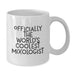 Funny Mixologist Gift for Men, White Coffee Mug - Officially The Worlds Coolest Mixologist, Birthday Unique Gifts from Friends - Additional