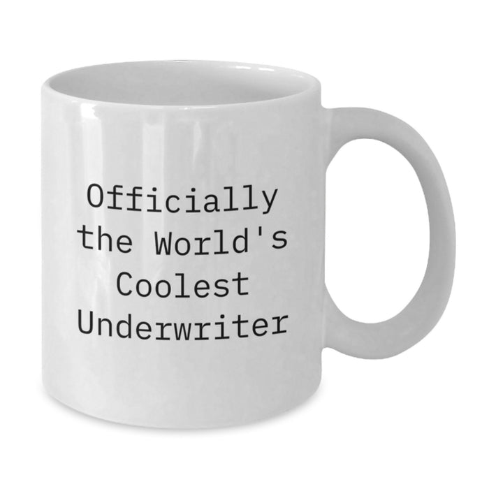 Funny Underwriter Gifts from Friends, White Coffee Mugs for Underwriter, Officially The World's Coolest Underwriter Valentine's Unique Gifts - Additional
