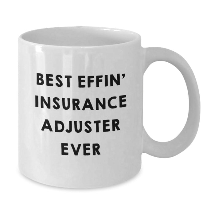 Funny Insurance Adjuster Gifts from Dad, White Coffee Mug for Insurance Adjusters, Best Effin' Dad Ever - Additional