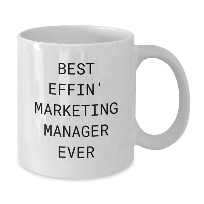 Funny Marketing Manager Gifts from Family for Marketing Manager Best Effin' Ever White Coffee Mug for Dad - Additional