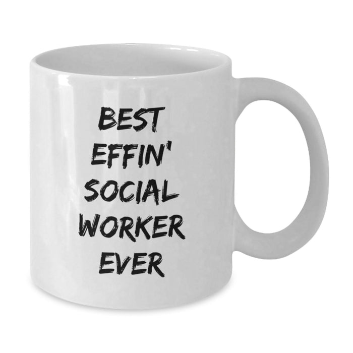 Funny Social Worker Gifts from Family Members for the Best Effin' Social Worker Ever, Unique Father's Day Unique Gifts for Men - Additional