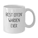 Funny Warden White Coffee Mug Gifts from Friends, Christmas Unique Gifts for the Best Effin' Warden Ever - Additional